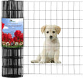 Wire Fence 2in x 3in Black Vinyl Coated Wire Mesh 24" x 50' Welded Wire Fencing 16Gauge, PVC Coating Chicken Wire Fence,Welded Wire Mesh Roll for Garden Guard Fence Poultry Cage Net Fencing