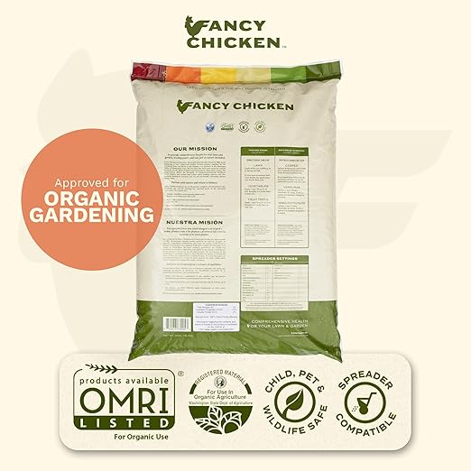 40lb All-Purpose Organic Lawn & Garden Food, 100% Dried Pelleted Poultry Manure Fertilizer (Covers up to 10,000 sq ft)