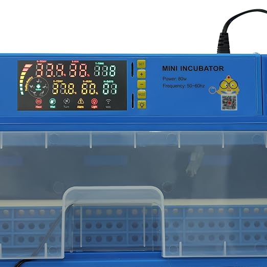 Egg Incubator,128 Eggs Incubator for Hatching Eggs,Automatic Egg Turning and Humidity Monitoring, Temp Auto-Control,for Chicken Duck Goose Quail Eggs