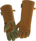 INNO STAGE Welding Gloves Heat Resistant 16 Inches Cowhide 662 ℉ Leather Forge Mig Welder Gloves for BBQ