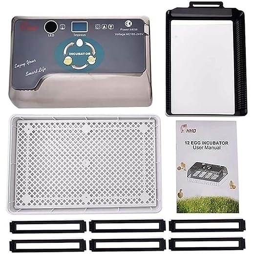 Egg Incubator with Automatic Turning, Digital Poultry Hatcher for 12-35 Eggs, Egg Candling, Temperature Control for Chickens, Ducks, and Quails