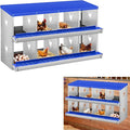 Metal Nesting Boxes for Chickens-8 Compartment Chicken Nesting Box for Laying Eggs, Wall Mountable Roll Away Laying Boxes for Hens and Chicken Coop