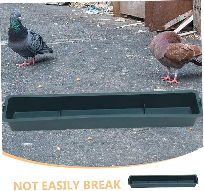 HOMSFOU 2pcs Hanging Poultry Feeder Trough with Multi-Grid Design, Thickened Plastic Chicken and Duck Food Container for Bird Cages, Anti-Spill Feed Trough Suitable for Pigeons
