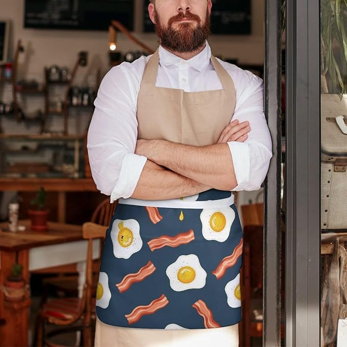Unisex Half Waiter Waist Short Apron Waterproof Chef Works Waitress Aprons