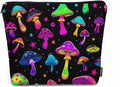 Mushroom Makeup Organizer Bag Cosmetic Bag For Men Women, Magic Galaxy Space Mushrooms Rainbow Travel Toiletry Bag Flax Makeup Bags Purse Business Makeup Pouch For Toiletries Cosmetics