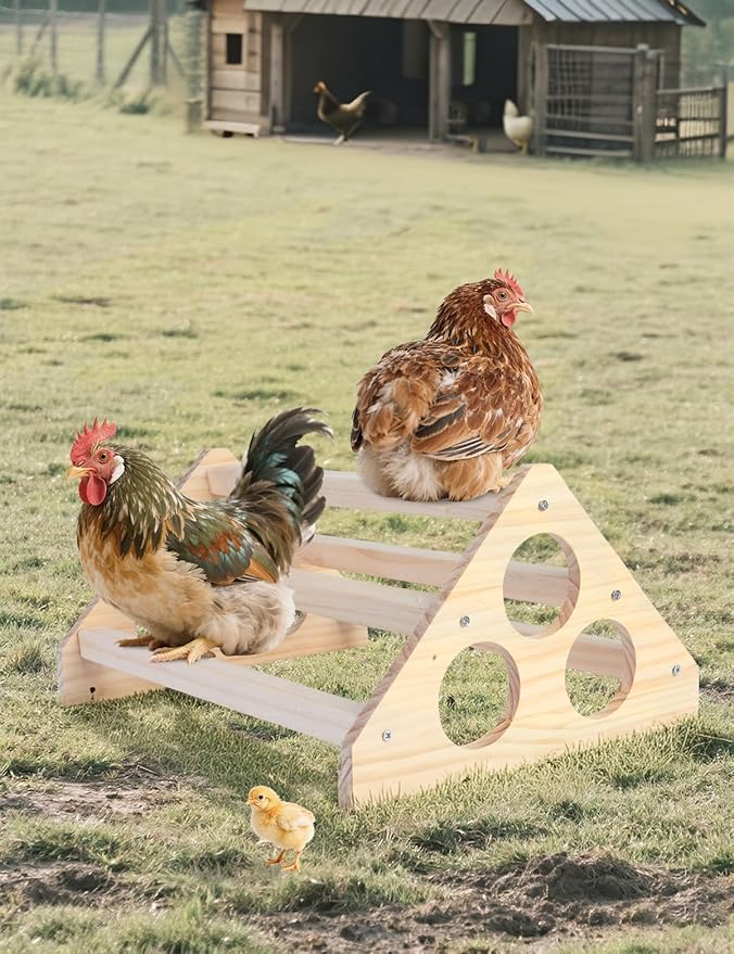 Wooden Chick Perch, Chick Stand Training Perch, Wood Chicken Roosting Bar for Entertainment, Strong Chick Jungle Gym Roosting Bar, Strong Wooden Chicken Roosting Bar, Easy to Assemble and Clean（Big）