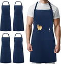 Syntus 4 Pack Adjustable Bib Apron with 2 Pockets Cooking Kitchen Aprons for Women Men Chef
