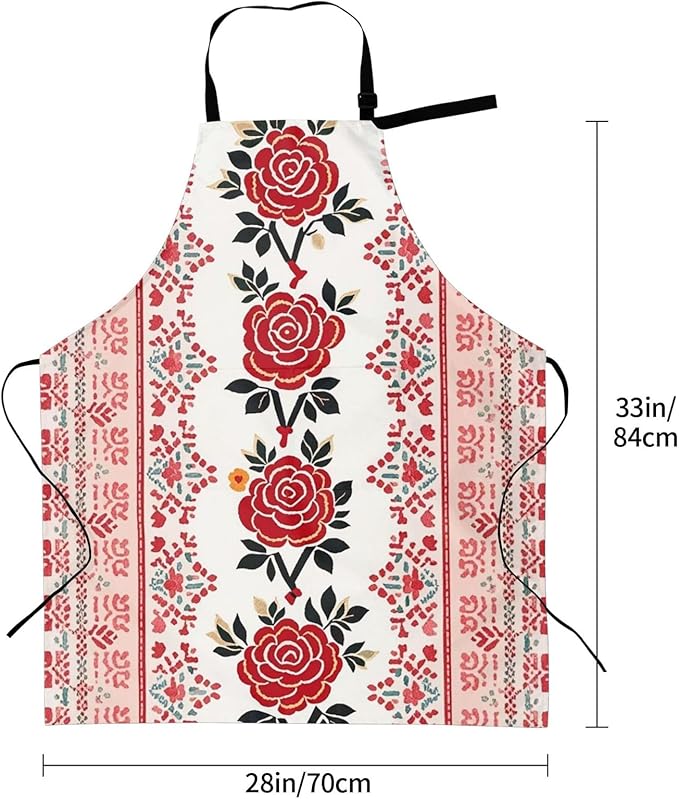 Waterproof Apron Adjustable Bib for Women Men Vintage Nautical White Ship Cooking Aprons Chef Bibs with 2 Pocket
