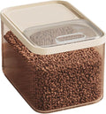 Airtight Pet Food Storage Container for up to 30 Lbs - Clear Dog & Cat Food Bin with Locking Lid, Measuring Cup & 2 Scoops - Keep Food Fresh for Dry Kibble, Rice, Grain (White)