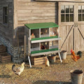 6 Holes Chicken Nesting Boxes, Nesting Boxes for Chickens, Easy to Clean and Install, Chicken Laying Box for Outdoor Chicken Coop Farm Yard, with Metal Legs, Green