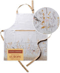 Maison d' Hermine 100% Cotton Apron for women with Pocket Kitchen Chef Apron for Men Cooking Easter Decorations
