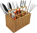 Garden Tools Set with Basket, 9-Piece Garden Tools for Gardening with Woven Organizer, Complete Gardening Hand Tools Set Gift for Women Men