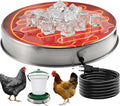 H&G lifestyles Chicken Water Heater, Heated Chicken Waterer,Poultry Water Heater for Winter, Compatible with 5 Gallons Chicken Waterer,13 Inches Stainless Steel Chicken Water Heater Base