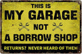 Vintage Garage Metal Wall Sign, Rustic Decor, 12x8 Inches, Retro Tin Sign for Garage, Warehouse, Studio, Antique Style Decorative Iron Plate, Man Cave Gifts,Father`s day gifts