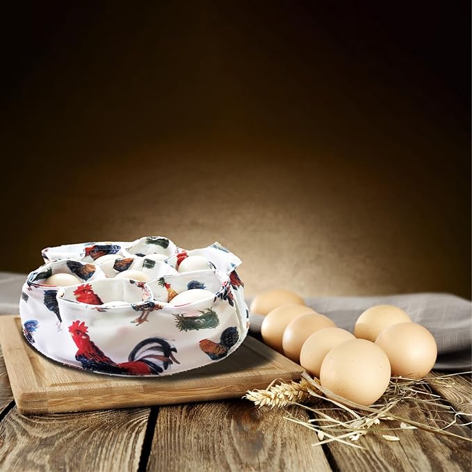Mini Cushioned Egg Collecting Basket Eggs Gathering Basket with 7 Pouches for Chicken Hense Duck Goose Eggs Housewife Farmhouse Kitchen Home Garden (eggs basket)