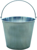 Little Giant® Stainless Steel Dairy Pail | Galvanized Metal Utility Bucket with Handle for Gardening & Farming | Cow Pail | 16 Quart