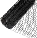 Fencer Wire 16 Gauge Black Vinyl Coated Welded Wire Mesh Size 1 inch by 1 inch for Home and Garden Fence and Pet Enclosures Protect Chickens Rabbits and Farmed Animals (f) 6 ft. x 50 ft.)