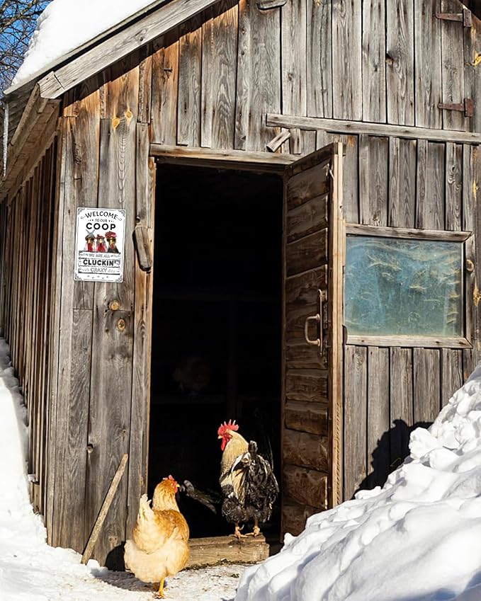 ALKB Funny Farmhouse Decor for Chicken Coop Accessories Welcome to Our Coop - Chicken Gifts for Chicken Owners