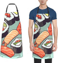 Aprons for Women with Pockets Waterproof Apron Adjustable Bib Turquoise Blue Gold Marble Apron Chef Apron