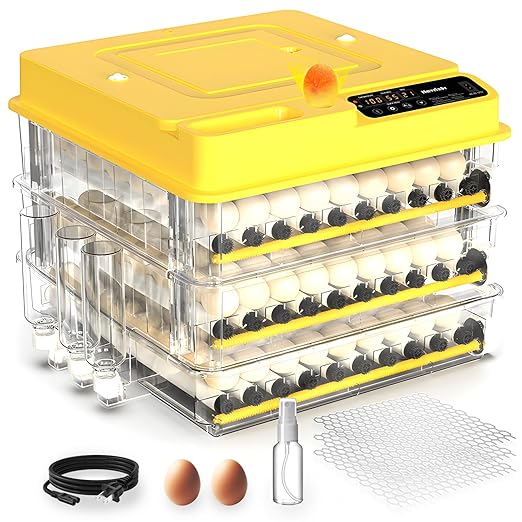 216 Egg Incubator for Hatching Eggs with Fully Automatic Egg Turning, Humidity Control by Bottles, Incubators for Chicken, Ducks, Quail, and Other Poultry Eggs, 360° View with Clear Window
