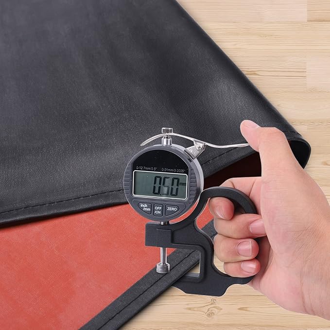 Homsolver Thick Waterproof Rubber Black Vinyl Apron for Men 39" Heavy Duty Long Chemical Resistant