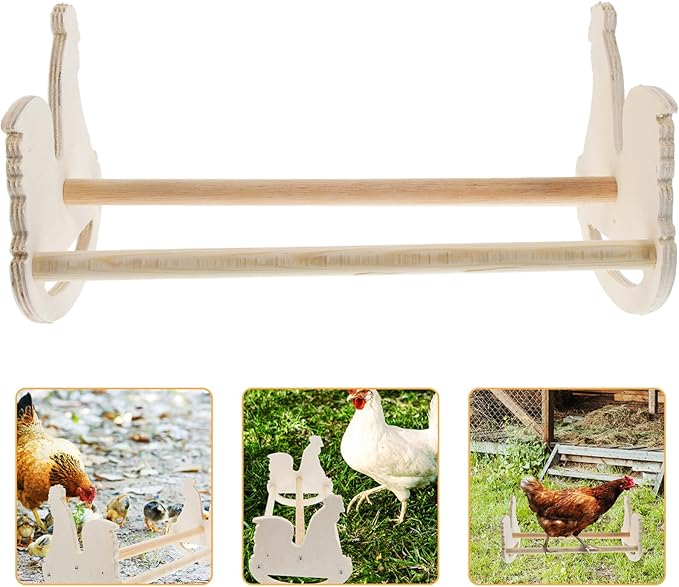 Chicken Swing Chicken Perch Natural Wooden Jungle Gym Roosting Bar Chick Stand for Hens Handmade Coop Swing Toys