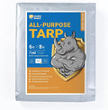 GUARD SHIELD Silver Tarp Waterproof 6x8 Feet Medium Duty All Purpose Poly Tarps Cover 7mil