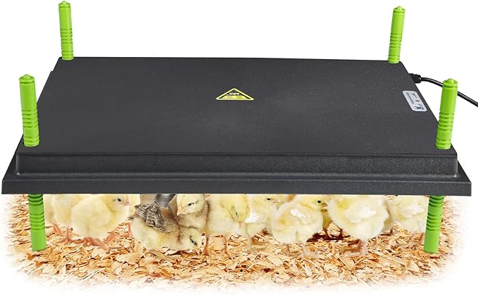 Chick Brooder Heating Plate -16 x 22 Inch Chicken Brooder Heater Plate for Chicks with Adjustable Height & Angle - 50W Safer Than Brooder Lamp Warms Up to 50 Chicks