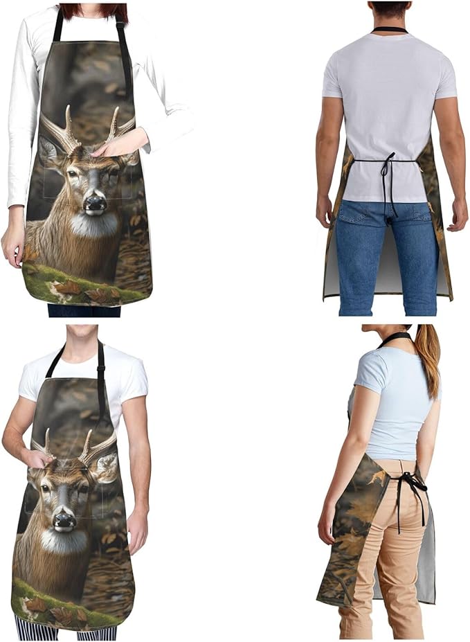 Waterproof Aprons for Women Men Adjustable Bib Cool Electric Guitar Apron Chef Cooking Aprons for Kitchen