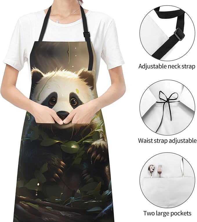 Dogs and Roses Heavy Duty Waterproof Apron with Pockets for AdultsResistant Grilling, Gardening, Painting