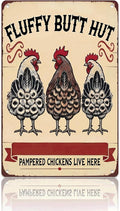 Funny Metal Chicken Sign, Tin Novelty Decor for Coop, Kitchen, Office, 8x12 Inch Farmhouse Humor, Gift for Poultry Farmers