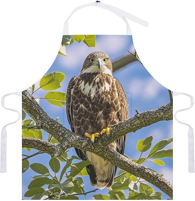 Waterproof Apron Adjustable Bib Aprons with Pockets Orange Cat Sleeping Apron Kitchen Aprons for Women Men