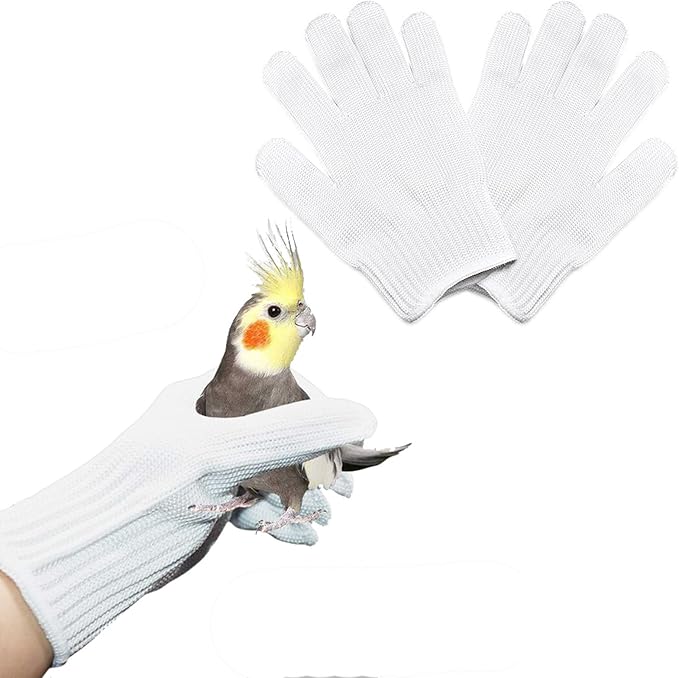 QBLEEV 1 Pair Bird Handling Anti-Bite Gloves, Small Animal Bite Proof Gloves for Training