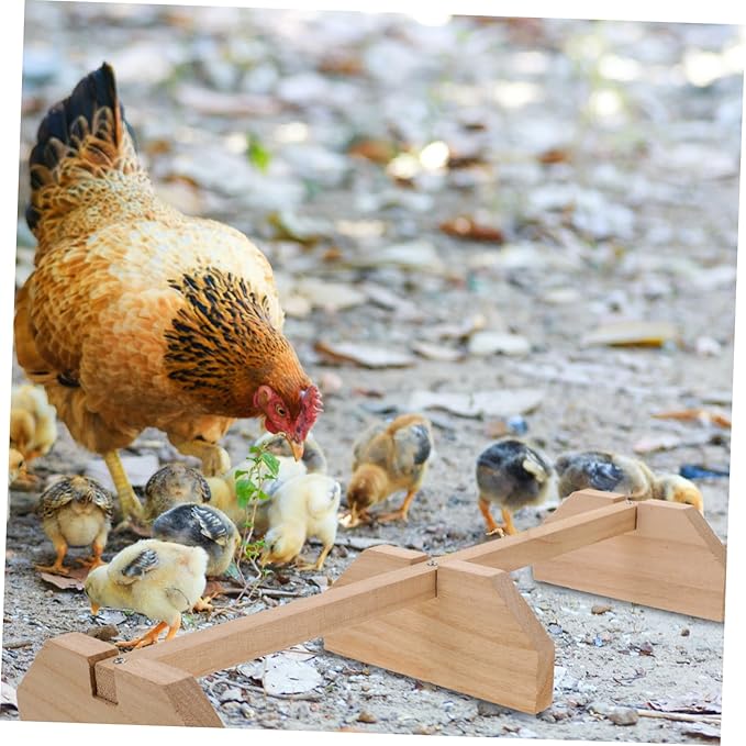 Milisten Wooden Chick Perch Stand for Chickens and Parrots Multi-Functional Roosting Bar for Coop Easy to Install for All Breeds and Ages