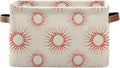 JIPONI Suns Milky Fabric Storage Bins for Shelves, Decorative Storage baskets for organizing, Closet Organizer with Handle for Cloth, Toys, Bedrooms, Farmhouse
