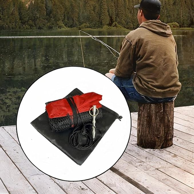 ing Net with Drawstring Mesh Net Sturdy Lightweight for Outdoor Practical Catching Basket ing Netting for, Net Ground Nail Bag