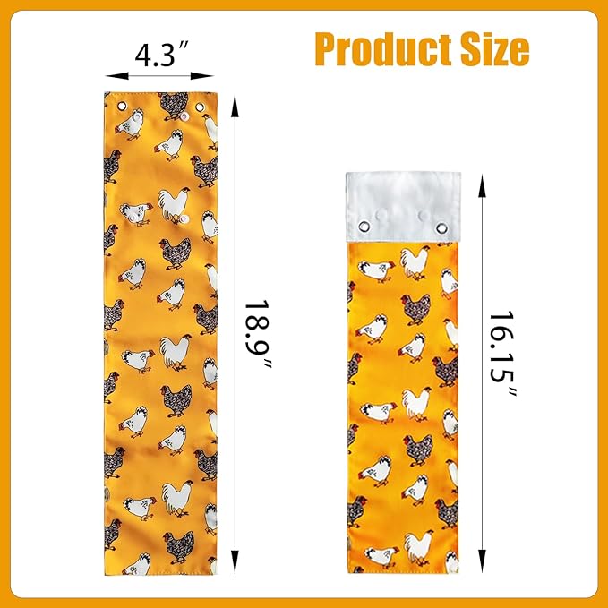 MOMWOW Chicken Nest Box Curtains - Home Partition Curtain for Laying Eggs - Wind, Rain, Light Protection - Prevent Disturbance - Easy Button Closure (Yellow)