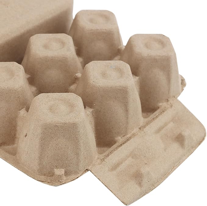 SOUJAP 30 Pack Half Dozen Paper Egg Cartons for Storing 6 Small to Medium Eggs