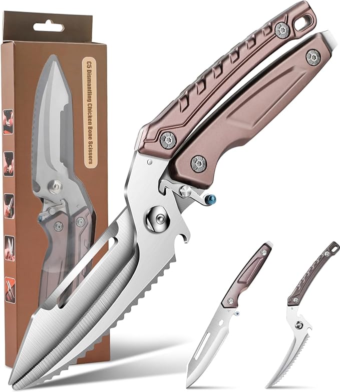 Heavy Duty Poultry Scissors, Detachable Kitchen Shears, Kitchen shears for food, Sharp Shears for Cutting Meat, Chicken Bone and Turkey