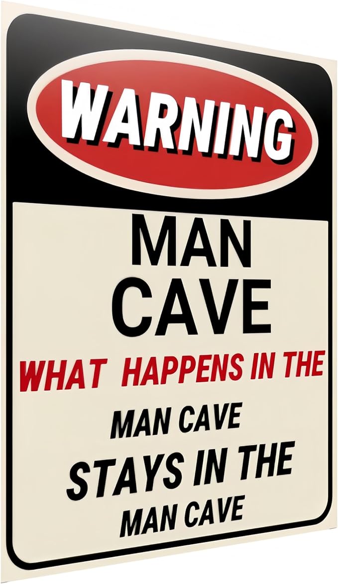 Funny Metal Tin Sign – Vintage Wall Decor for Man Cave, Garage, or Home Bar, Humorous Gift for Men, 8x12 Inch