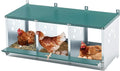 Chicken Nesting Box, 3 Compartment Hens Nest Boxes, Metal Nesting Chicken Laying Box for Outdoor Chicken Coop Cages Farm Yard, Green (3 Holes)