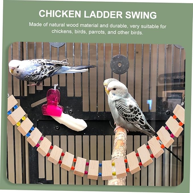 BESPORTBLE Chicken Swing Ladder Toy Roosting Ladder for Hens Coop Swing for Chicks Chicken Perch Toy
