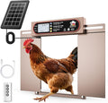 Automatic Chicken Coop Door with Horizontal Dual Opening, Remote & Manual Control, USB Backup, Predator-Proof Larger Opening Size House Door Solar Powered for Chicken, Duck and Poultry, Gold