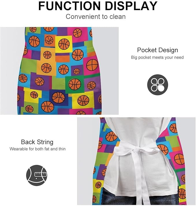 Chef Bib Apron for Restaurant, Anti-Stain with Pocket Adjustable, Cooking Dishwashing Lab Use