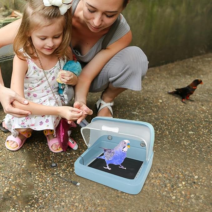 Chicken Brooder Box - Bird Incubator Brooding Box, Chick Warmer with Visual Nesting, 3 Temperature Heating Pad, Poultry Habitat Supplies, Parrots Ducklings Hatchery Equipment