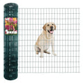 Green PVC Coated Welded Wire Fence 48 Inch x 50 Foot, 2 Inch x 4 Inch 14GA, Garden Border Fencing Roll Vinyl Coating Metal Wire Mesh Hardware Cloth for Yard Vegetable Plant Protection
