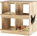 Nesting Boxes for Chickens - Wooden Chicken Nesting Box for Chicken Coop Accessories, Sturdy 4-Compartment Wall Mount Egg Laying Box for Hens, Chickens, and Ducks(Lightly Charred)