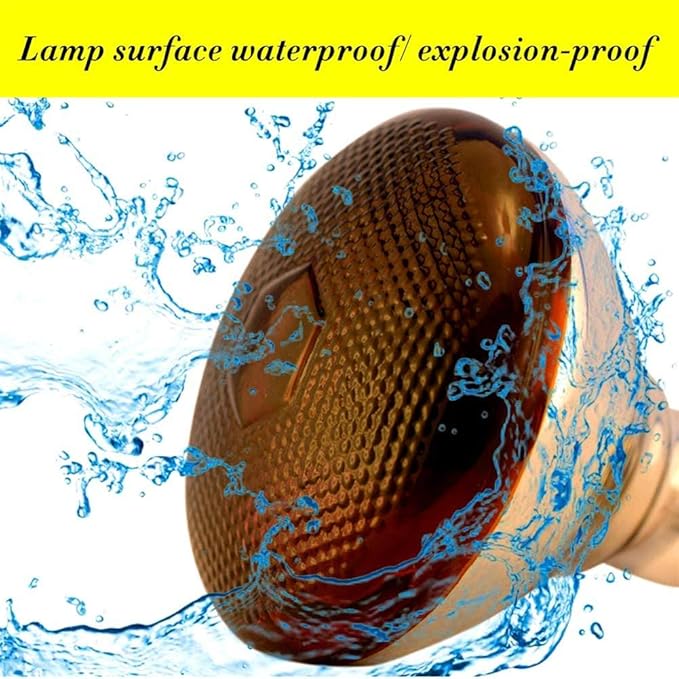 Heat Lamp PAR38 250W 2 Pack Red Infrared Heavy Glass Lamp Bulb for Food Service,Brooder Bulb,Chicks,Pet, Bathroom,Light Therapy,Reptiles and Amphibian.