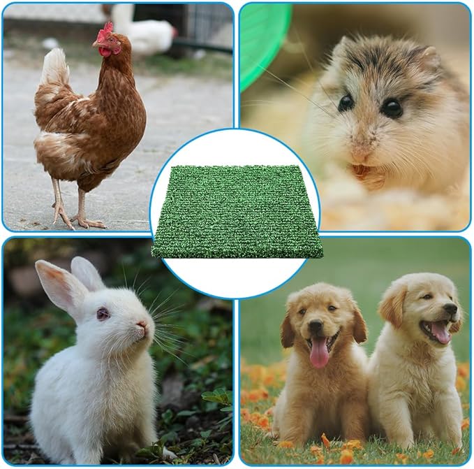 6 Pack Nesting Pads for Chicken Coop, 12"x12" Chicken Nesting Box Pads for Laying Eggs, Washable Nest Box Pads for Chicken Hen Small Pets on Garden Lawn Indoor Outdoor (Green)