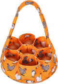 Egg Collecting Bag, Canvas Egg Basket with 7 Pouches for Gathering Chicken Duck Goose Eggs, Machine Washable Chicken Eggs Basket Farmhouse Garden Storage Carrier